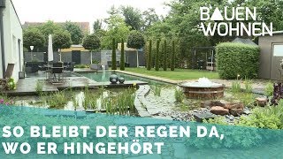 Regenwasserversickerung – Die richtigen Bodenbeläge ersparen die Abwassergebühr [upl. by Rafter]