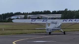 Jet Provost T3A  XM479GBVEZ emergency landing with fuel leak at Blackbushe Airport 150624 [upl. by Clotilda]