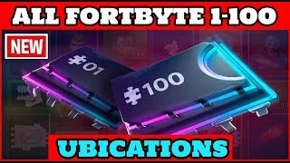 All Fortbyte Locations 1100 Rewards  UBICACIÓN DE TODOS LOS FORTBYTES DE FORTNITE BATTLE ROYALE [upl. by Neelrihs]