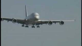 Airbus A380 first landing in Montreal [upl. by Kadner]