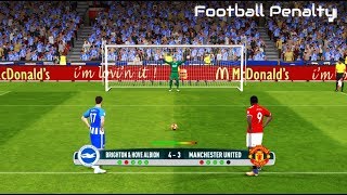 Brighton vs Manchester United  Penalty Shootout  PES 2017 Gameplay PC [upl. by Ritchie530]