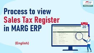 Process to view Sales Tax Register in Marg ERP English [upl. by Embry322]