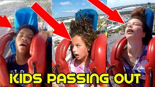 KIDS PASSING OUT MANY TIMES  FUNNY SLINGSHOT RIDE COMPILATION  CATAPULT RIDE  Mr Techimon [upl. by Anazus]