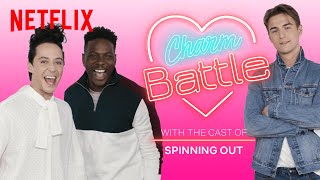 Spinning Out Cast Pick Up Line Battle  Netflix [upl. by Hermine]