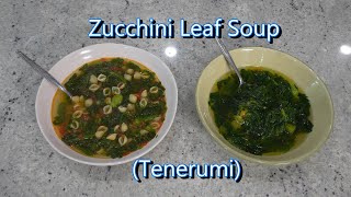 Italian Grandma Makes Zucchini Leaf Soup Tenerumi [upl. by Baily]