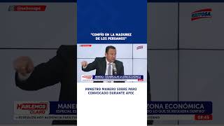 🔴🔵Ministro Manero sobre paro en días de APEC quotConfío en la madurez de los peruanosquot [upl. by Bil]