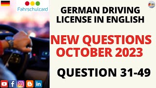 German Driving License in English NEW QUESTIONS from October 2023NEW QUESTIONS Question 3149 [upl. by Enomaj]