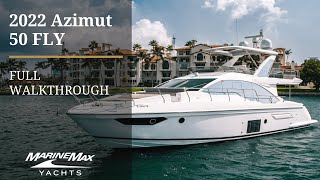 Experience Pure Luxury  2022 Azimut 50 Fly Yacht For Sale  MarineMax Miami [upl. by Eads916]