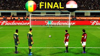 SENEGAL vs EGYPT  Penalty Shootout  Mane Ronaldo Vs Messi Salah  AFCON 2022 FINAL  PES 2021 [upl. by Lydnek181]