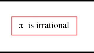 pi is irrational [upl. by Vivia]