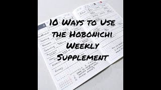 10 Ways to Use the Hobonichi Weekly Supplement [upl. by Metzger184]