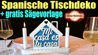 Spanische Tischdeko selber machengratis Sägevorlage  Free templates for Spanish table decoration [upl. by Dinny]