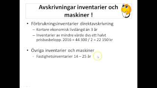 Avskrivningar inventarier och maskiner [upl. by Junko]