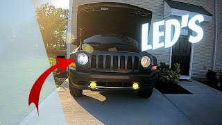 DIY BEAMTECH LED Head Light Install 2007  2017 Jeep Patriot  Compass [upl. by Sisxela]