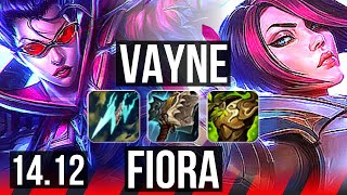 VAYNE vs FIORA TOP  1300 games Dominating  EUW Challenger  1412 [upl. by Fugere401]