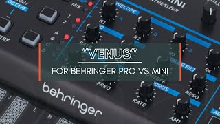 Behringer Pro VS Mini quotVENUSquot soundset 32 new patches [upl. by Budding]