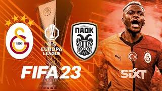 GALATASARAY VS PAOK 2025 SEZON UEFA AVRUPA LİGİ  FIFA 23 TÜRKİYE LİGLERİ [upl. by Reynard]