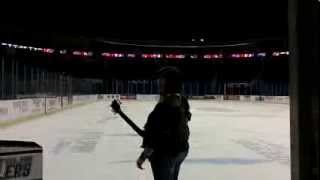 Millisa HendersonquotThe StarSpangled Bannerquot soundcheck Oilers Ice Hockey 2013 [upl. by Jem75]