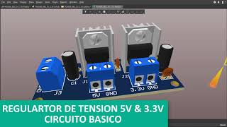 Regulador de Tensión 5V y 33V  Circuito Básico [upl. by Purcell]