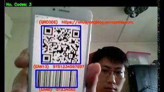 QR Code amp Barcode Reader with pyzbar OpenCV [upl. by Eedolem]