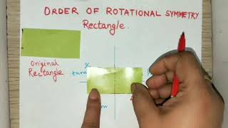 Rotational symmetry in a Rectangle order of rotational symmetry  How to find rotational Symmetry [upl. by Nwadahs]