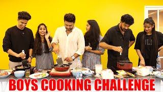 BOYS COOKING CHALLENGE 😂  ചിരിച്ച്‌ ചത്ത് 🤣  SALLU Vs AMAL Vs JUNU  PULLOTHI [upl. by Isidoro]