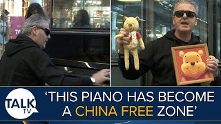 quotThis Piano Is A CCP Free Zonequot  Brendan Kavanagh Speaks Out Against China With Winnie The Pooh [upl. by Nnylyrehc]