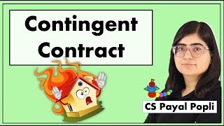 What is Contingent Contract in Hindi Contingent Contract Section 31 36  Indian Contract Act 1872 [upl. by Adine]