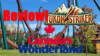 Yukon Striker Review Canadas Wonderland HUGE BampM Dive Coaster [upl. by Nnylyma]