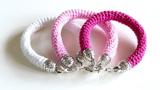 HOW TO CROCHET A BRACELET  FREE CROCHET PATTERN [upl. by Anairol64]