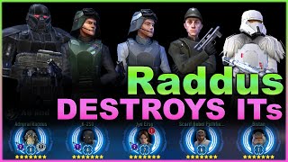 R8 Admiral Raddus Rogue One DESTROY Imperial Troopers  SWGOH [upl. by Cataldo]