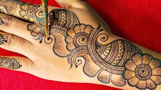 Back Hand Mehndi Design ll Shaded Mehndi Design ll Simple Mehndi Design [upl. by Irroc]