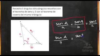 Resolver un triángulo obtusángulo [upl. by Salvay242]