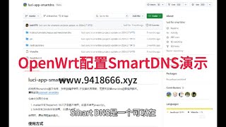 OpenWrt配置SmartDNS演示 [upl. by Idonna]