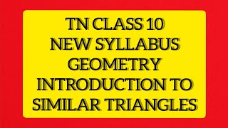 TN Class 10 Introduction to similar triangles [upl. by Wickham]