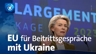 Fortschrittsbericht EUKommission für Beitrittsgespräche mit Ukraine [upl. by Jem623]