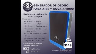 Generador De Ozono AH1000  Aire 55 m2 Y Agua 40 L  Ozonificador [upl. by Anthia876]