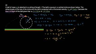 Grade 11 E  FRQ 2  Q 22 ab Time of flight for horizontally launched projectile projectile [upl. by Ilenna]