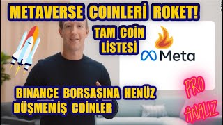 METAVERSE COINLERİ TAM LİSTE [upl. by Nairdad]