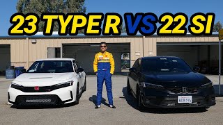 2023 Civic Type R vs 2022 Civic Si  Motor Blows on Track [upl. by Unders]