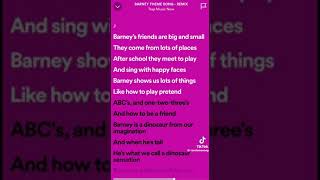 Barney Theme Song TRAP REMIX Lyrics [upl. by Rednaxela589]