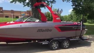 2017 Malibu Wakesetter 24 MXZ Charcoal MetallicIndy RedEbony [upl. by Yattirb]