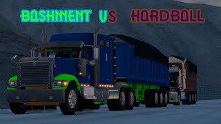 BASHMENT VS HARDBALL  AMERICAN TRUCK SIMULATOR  CUMMINS VS CAT trucksimulator ats caterpillar [upl. by Ludovick983]