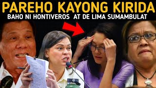 HALA SIKRETO NI HONTIVEROS AT DE LIMA SUMAMBULAT PAREHO PALANG KUMABIT SA MAYASAWA [upl. by Eldoree695]