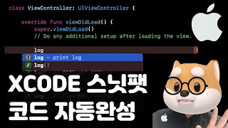 XCode 코드 스닛팻 코드 자동완성 [upl. by Michigan]