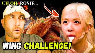 ROSÉ  HOT Spicy Wings CHALLENGE  Hot Ones  FIRST REACTION [upl. by Mafala722]