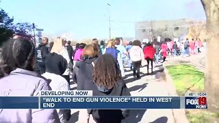 quotWalk to End Gun Violencequot held in West End [upl. by Enaasiali]