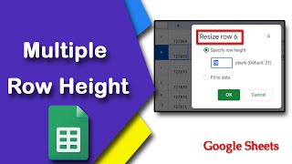 How to change multiple row height in Google Sheets [upl. by Akienahs]