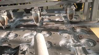 The process of aluminum billet air slip casting [upl. by Querida736]