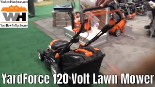 YardForce LithiumIon 120 volt 22” SelfPropelled 3in1 Lawn Mower Weekend Handyman [upl. by Yrehc]